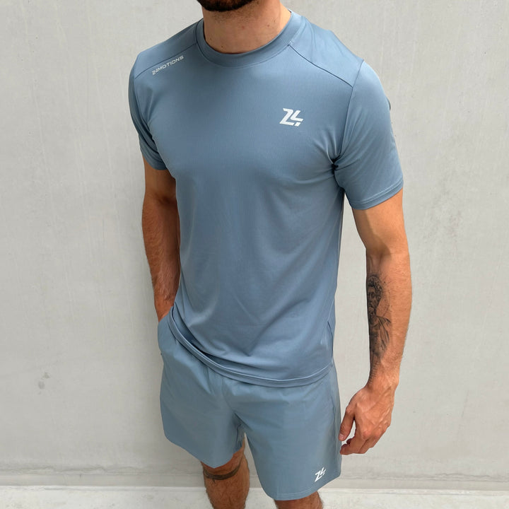 24Motions Essential Short Set Slate Blue