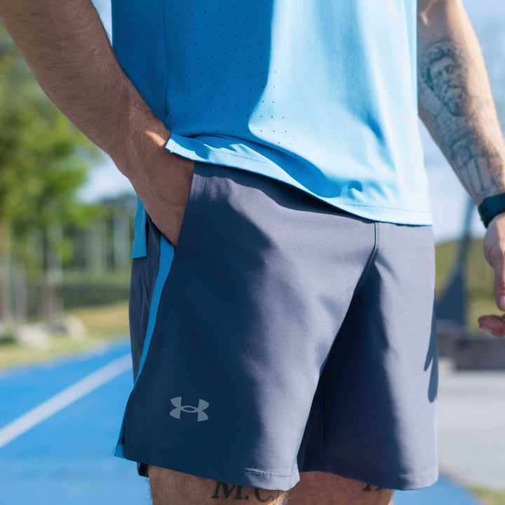 Under Armour Launch Elite Short Set Blue Grey