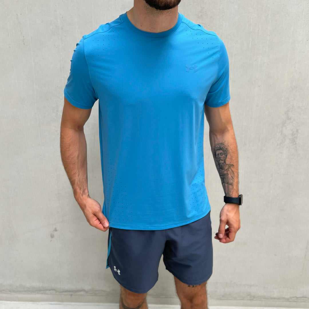 Under Armour Launch Elite Short Set Blue Grey