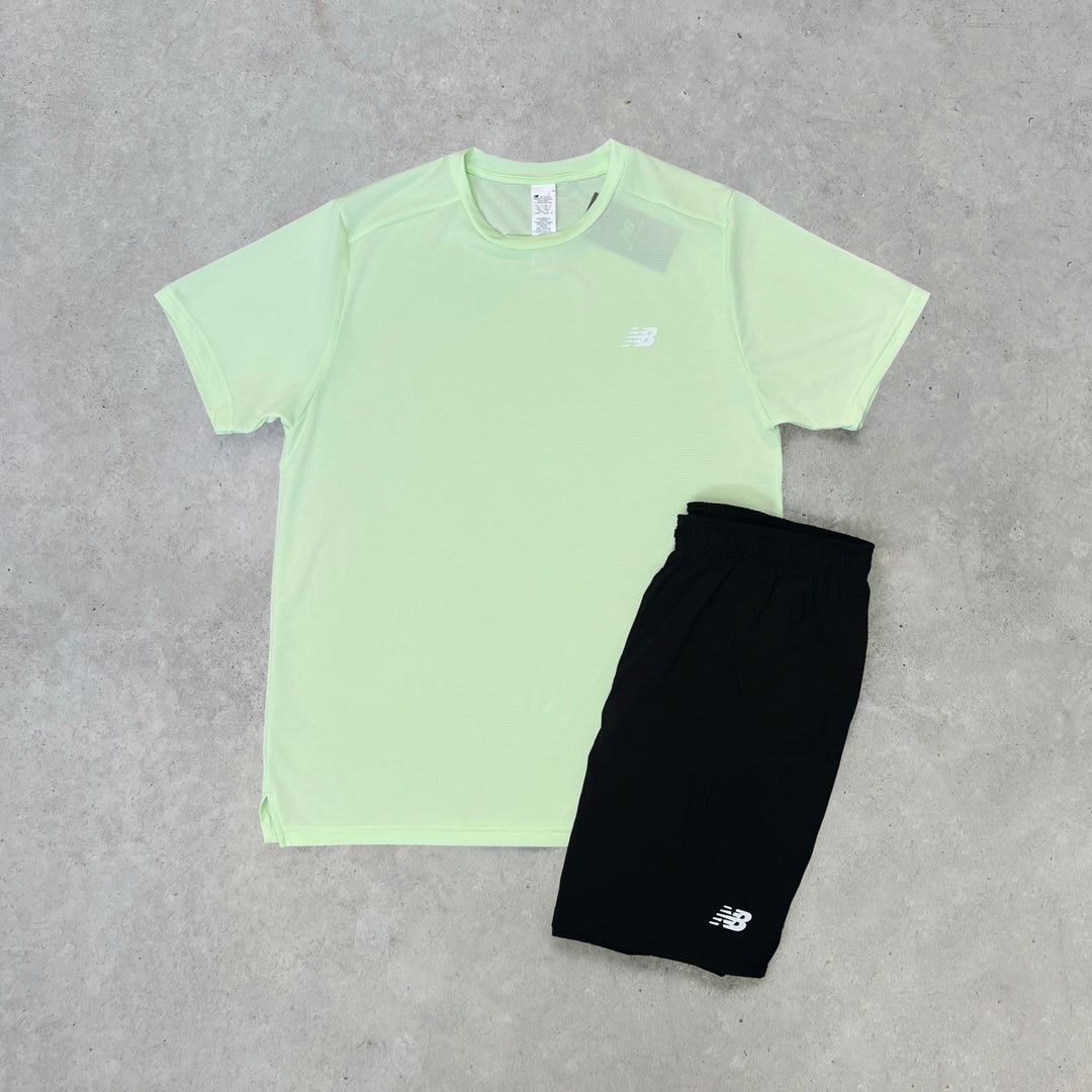 New Balance Short Set 2 in 1 Shorts Lime Green