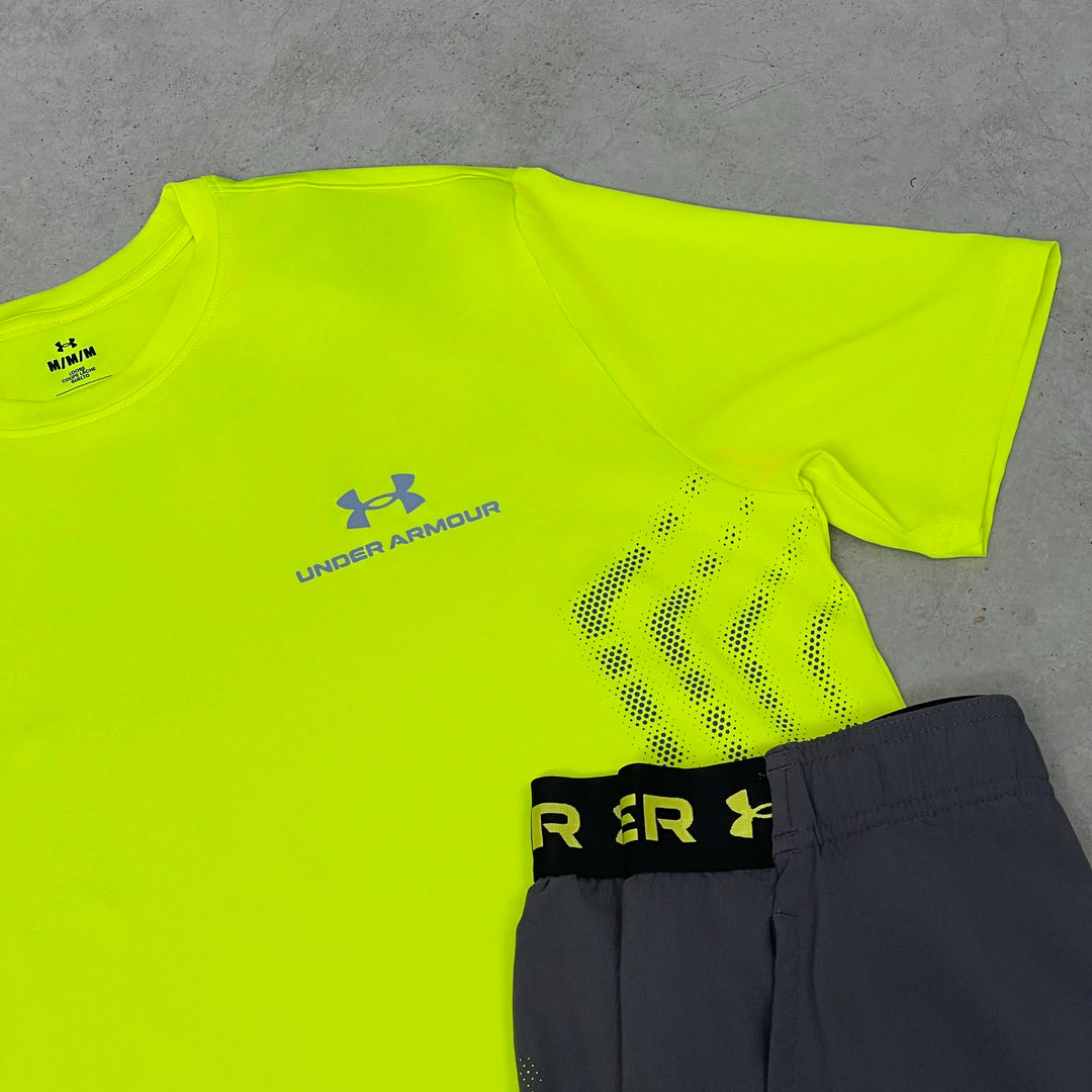Under Armour Vanish Short Set Yellow Grey