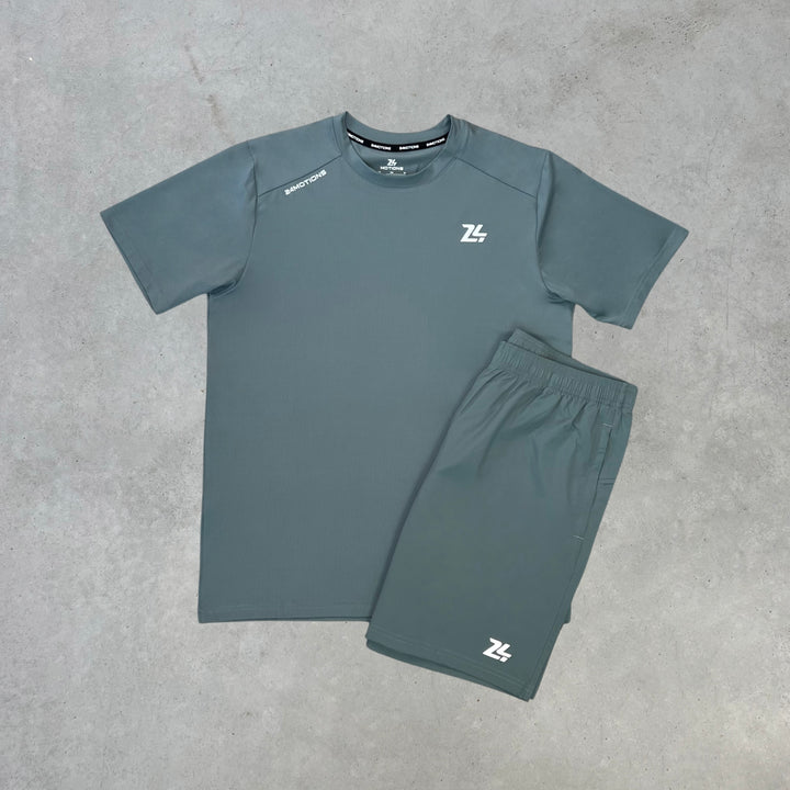 24Motions Essential Short Set Faded Green