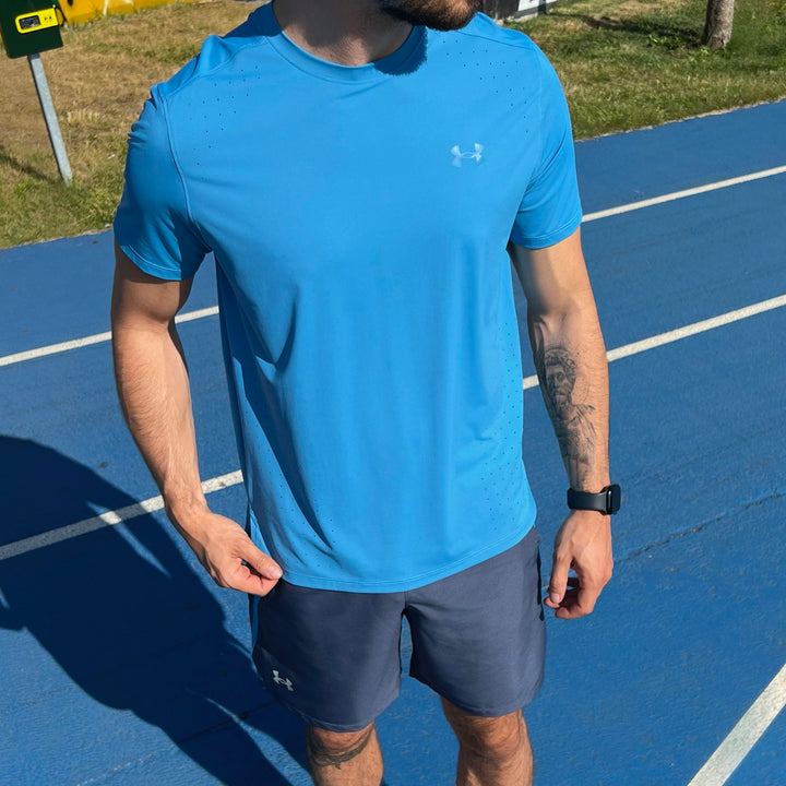 Under Armour Launch Elite Short Set Blue Grey