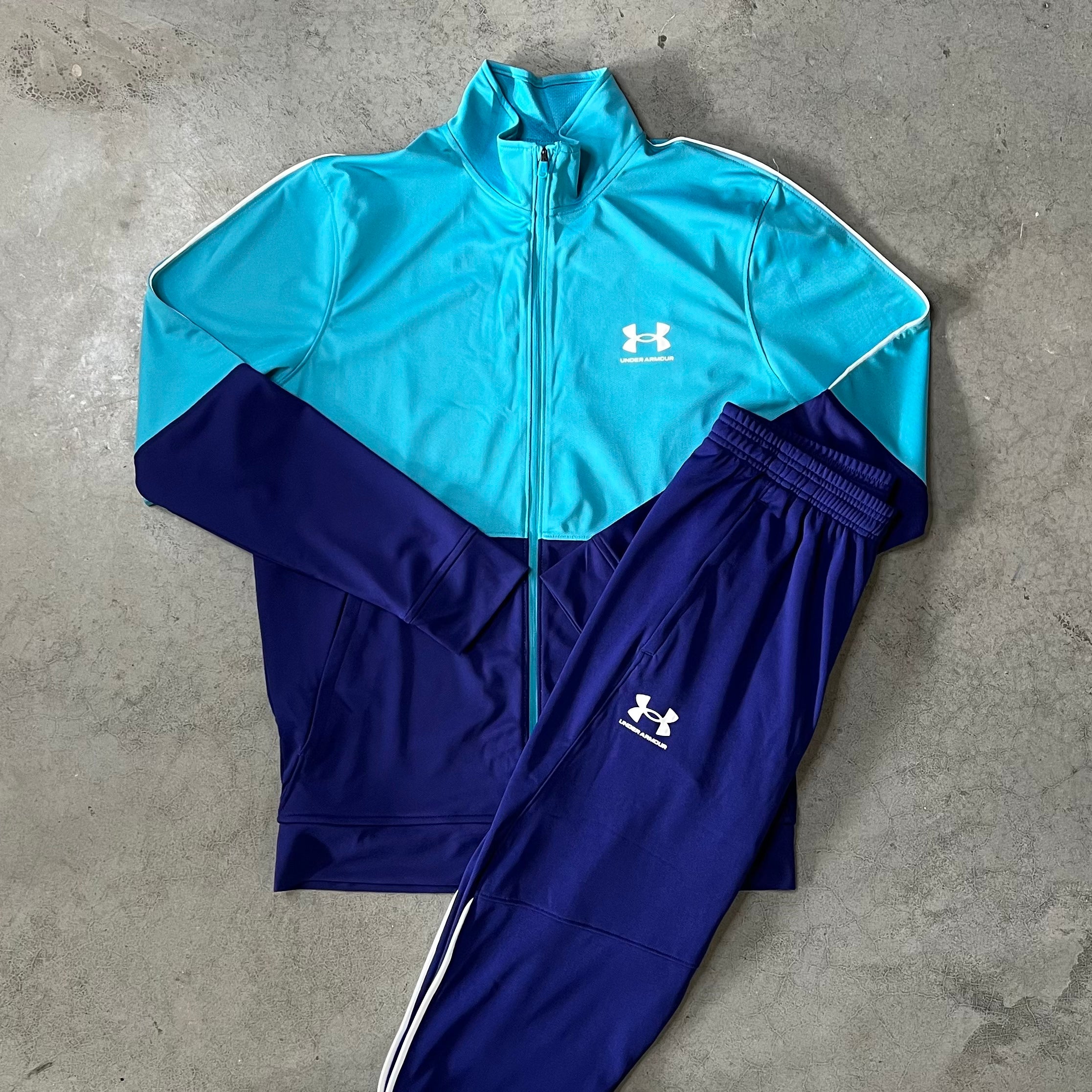 Under armour sales tracksuit blue
