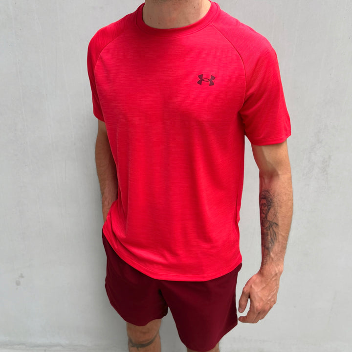 Under Armour Wordmark Short Set Burgundy Rushed Red