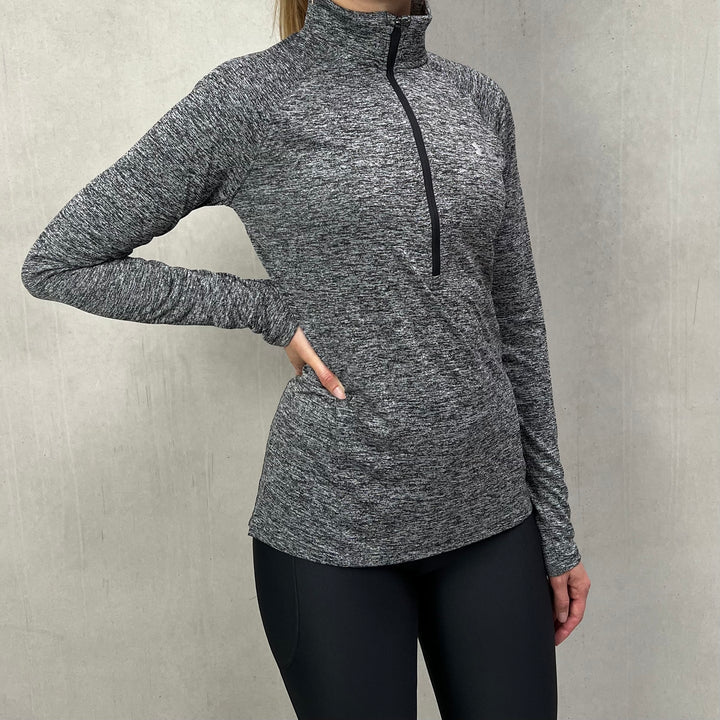 Under Armour Half-Zip Set Grey Black Women