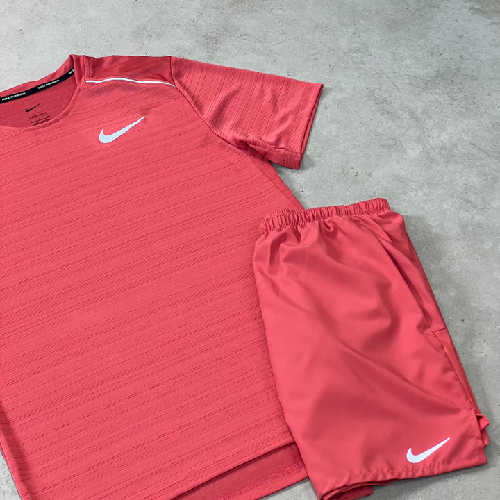 Nike Miler Short Set Adobe Red