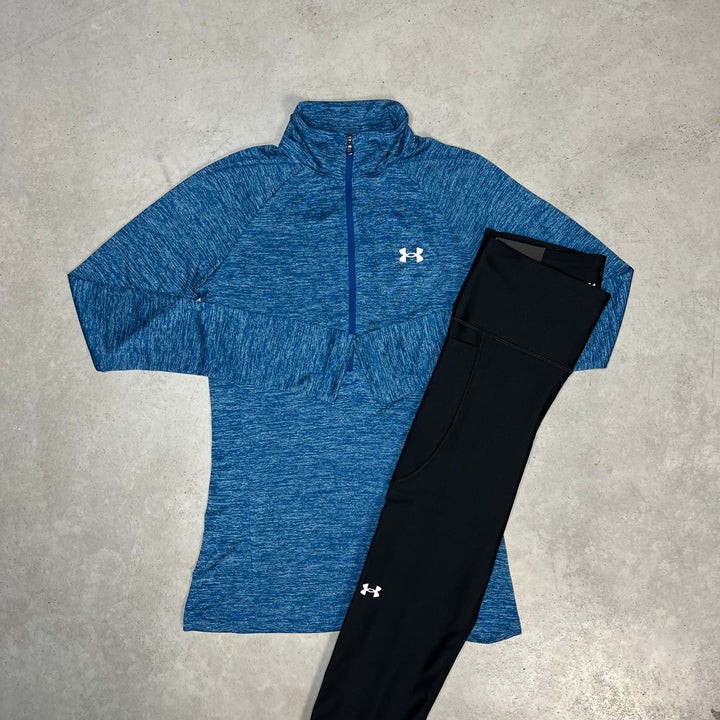 Under Armour Half Zip Set Blue Black Women