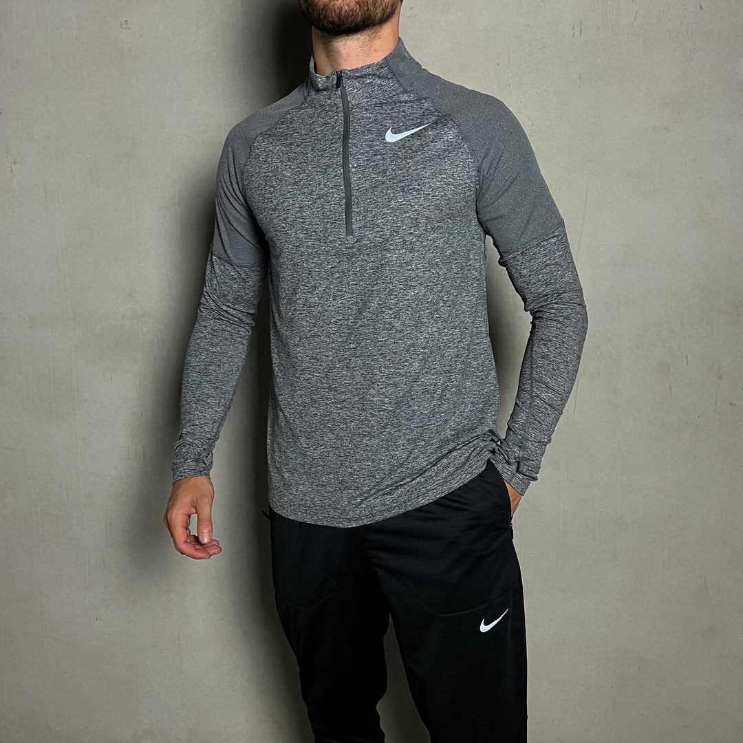 Nike Running Half-Zip Tracksuit Grey Black