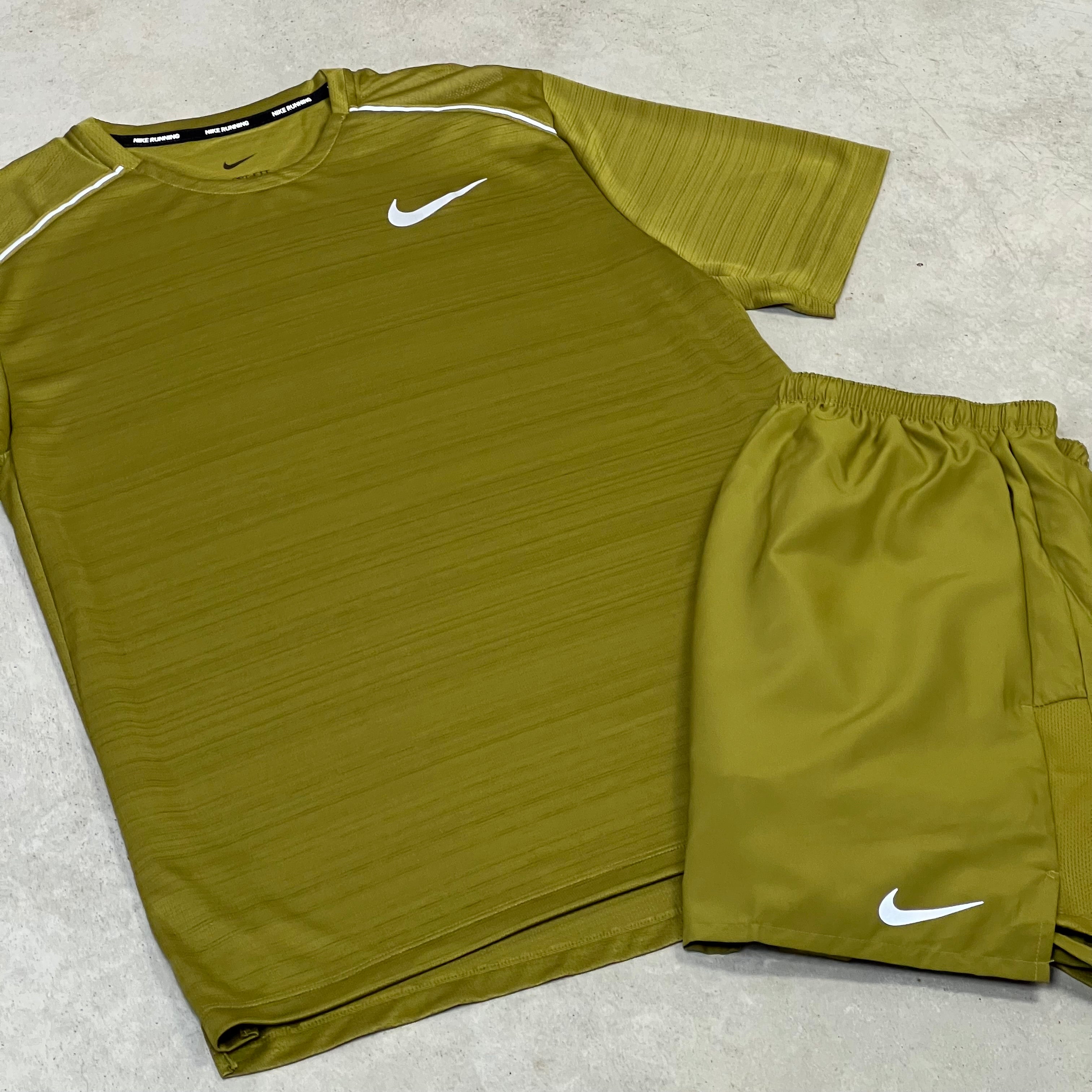 nike miler khaki