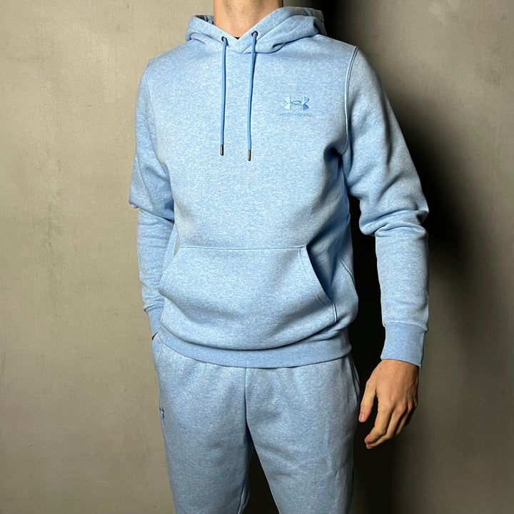 Under Armour Essential Fleece Hoodie Tracksuit Light Blue