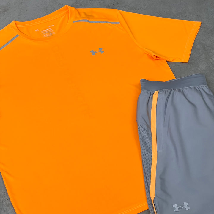 Under Armour Short Set Orange Grey