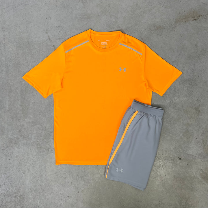 Under Armour Short Set Orange Grey