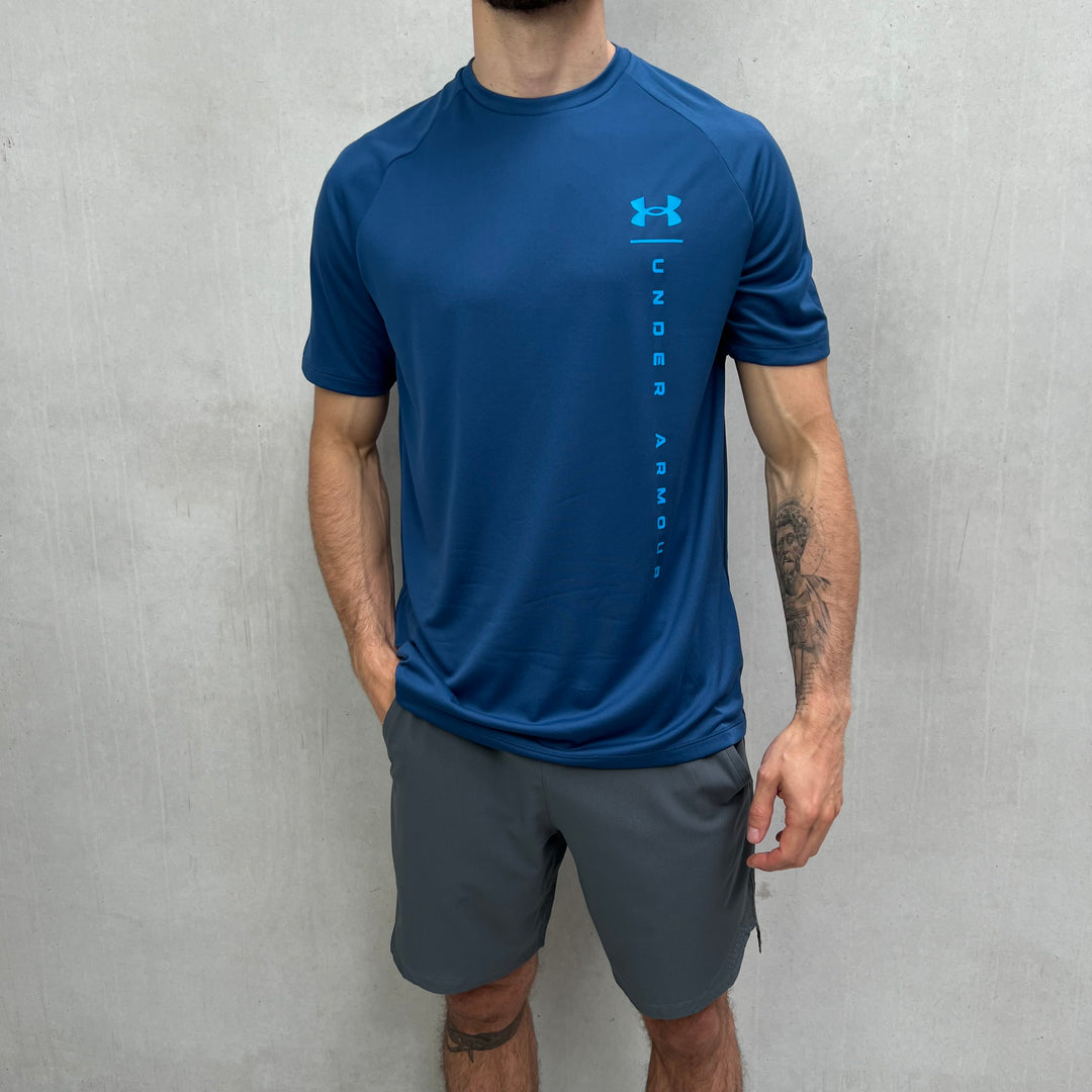 Under Armour Tech T-Shirt Blue Graphic