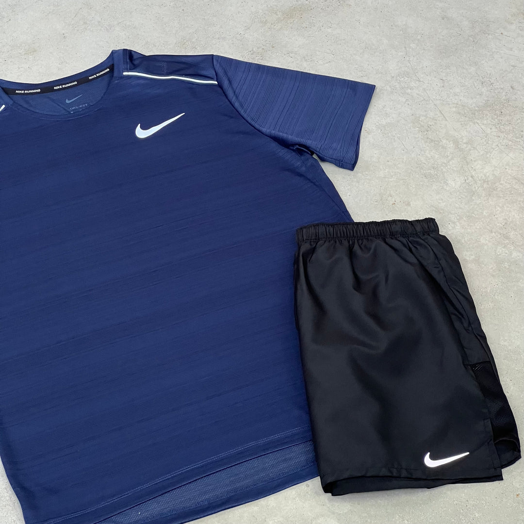 Nike Miler Short Set Navy Black