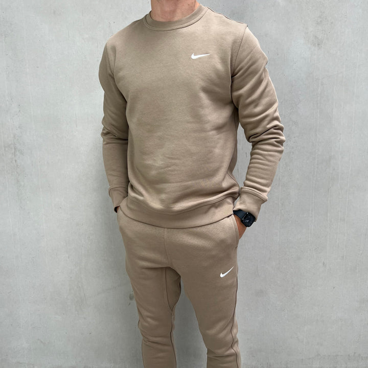 Nike Fleece Tracksuit Beige