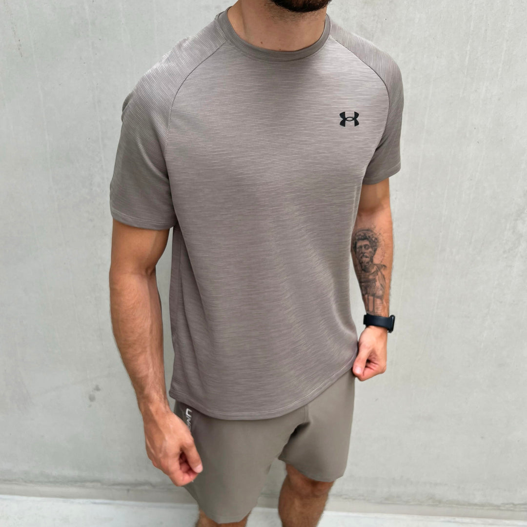 Under Armour Tech Wordmark Short Set Brown