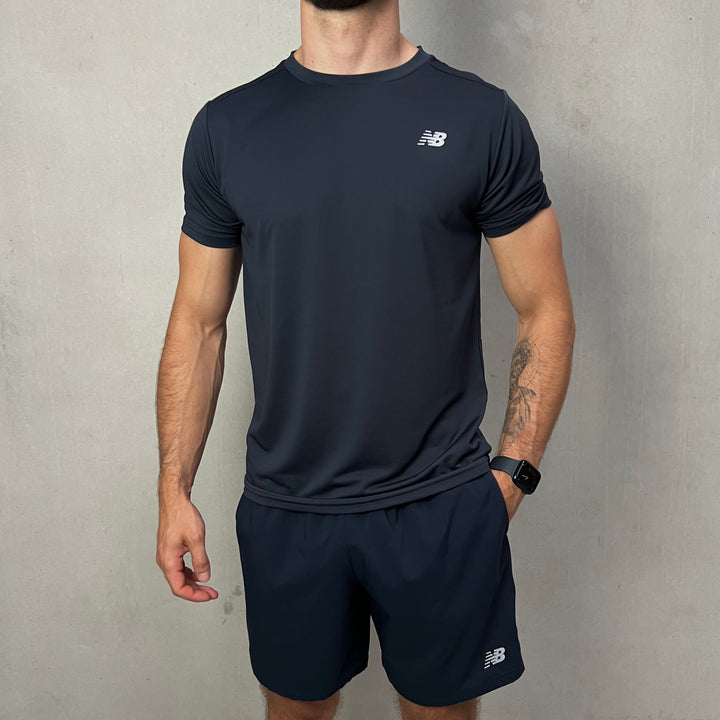 New Balance Short Set Navy Blue Core