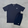 New Balance Short Set Navy Blue Core