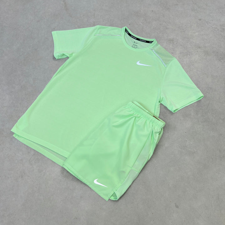 Nike Miler Short Set Lime Green