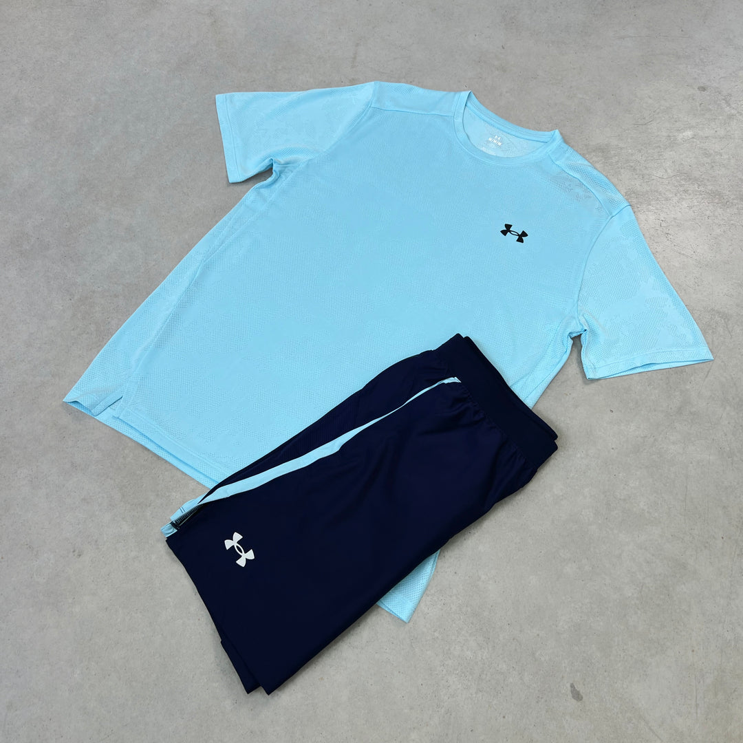 Under Armour Launch Short Set Blue