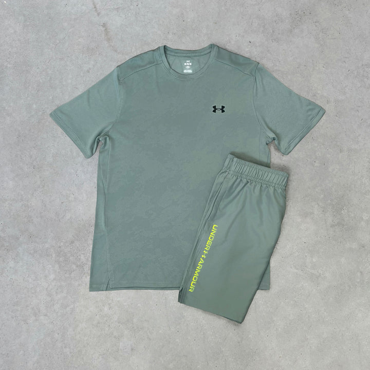Under Armour Tech Wordmark Short Set Green