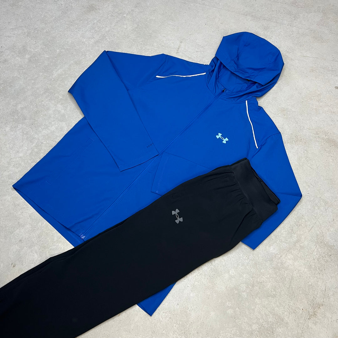 Under Armour Launch Storm Tracksuit Black Blue