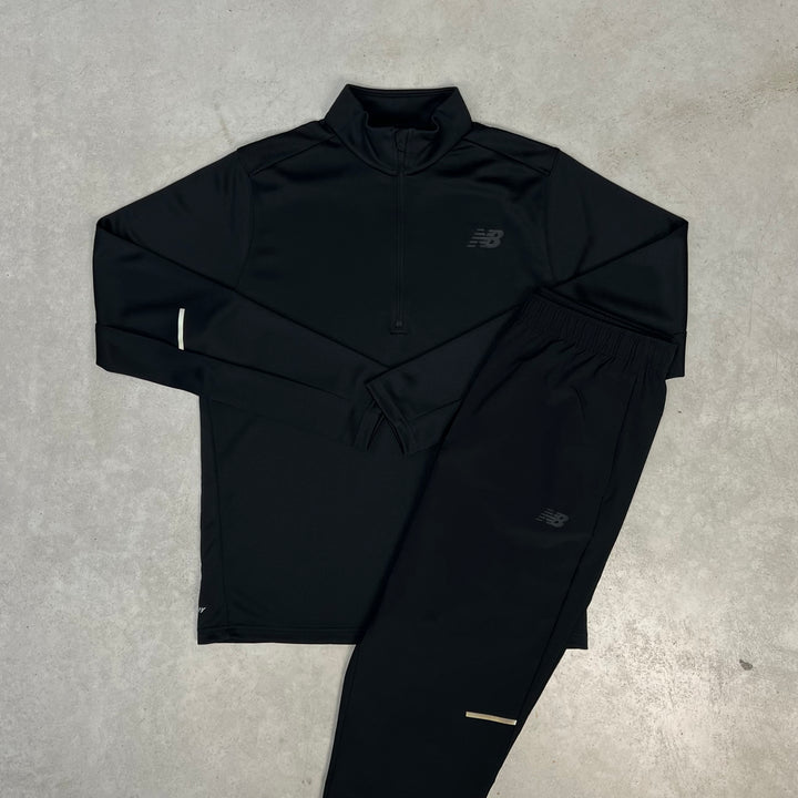 New Balance Half-Zip Tracksuit Black