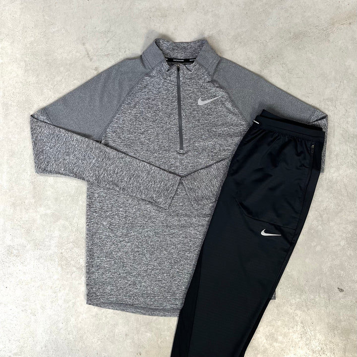 Nike Running Half-Zip Tracksuit Grey Black