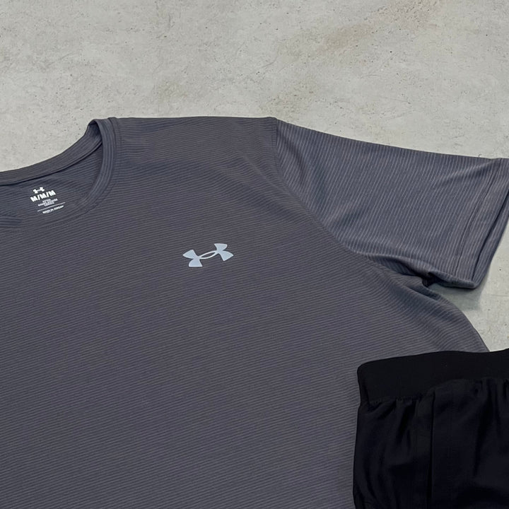 Under Armour Launch Short Set Black Grey
