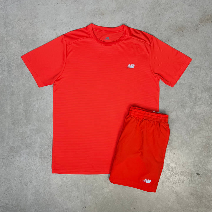 New Balance Short Set Red