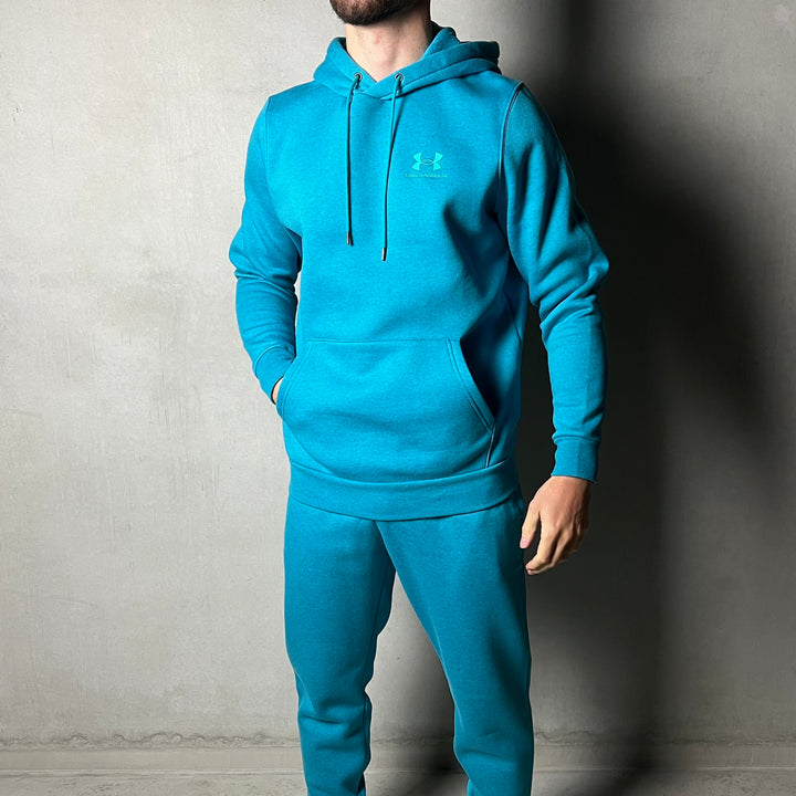 Under Armour Essential Fleece Hoodie Tracksuit Teal