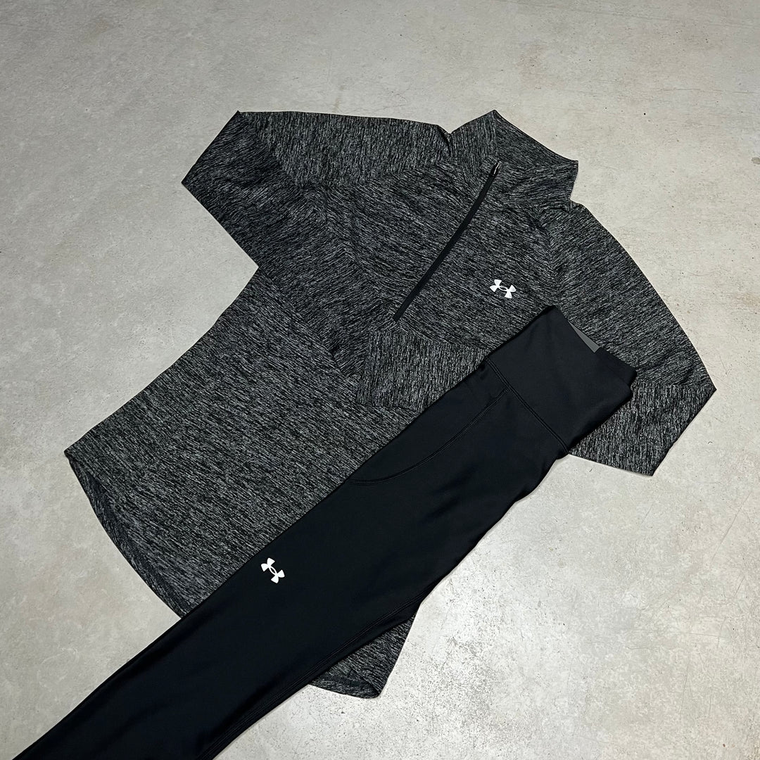 Under Armour Half-Zip Set Grey Black Women