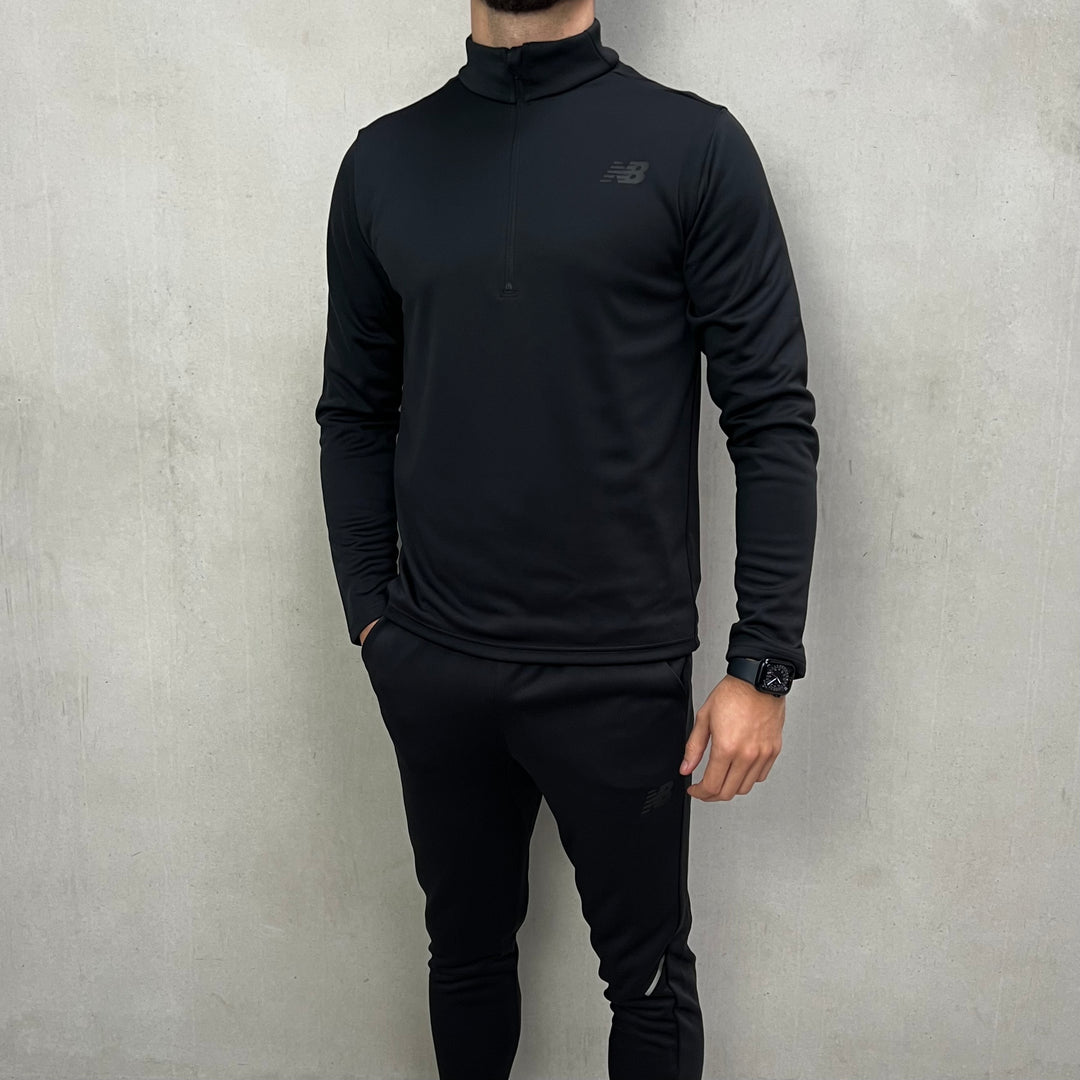 New Balance Half-Zip Tracksuit Black