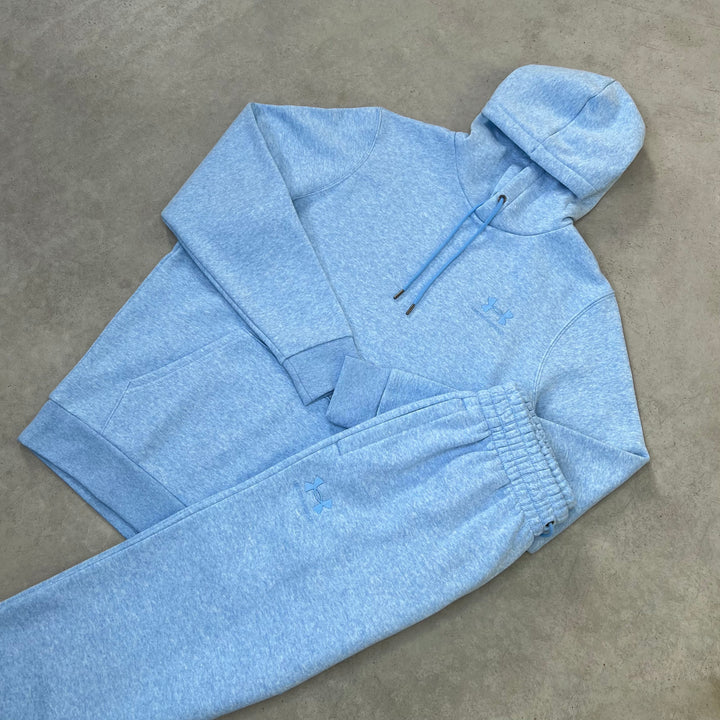 Under Armour Essential Fleece Hoodie Tracksuit Light Blue