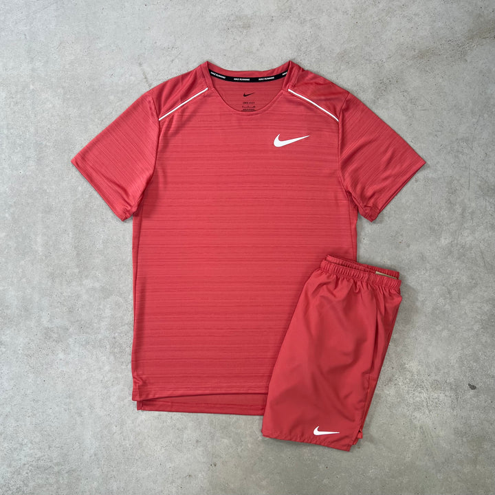 Nike Miler Short Set Adobe Red