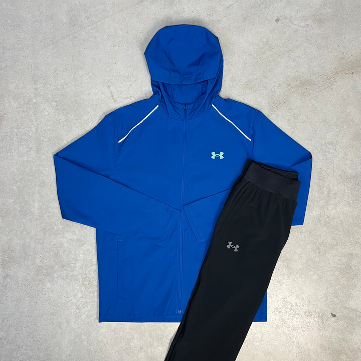 Under Armour Launch Storm Tracksuit Black Blue