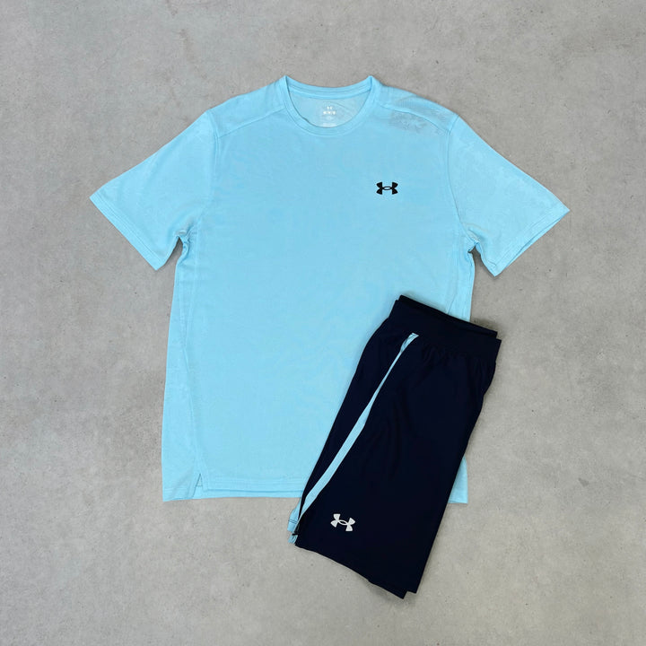 Under Armour Launch Short Set Blue