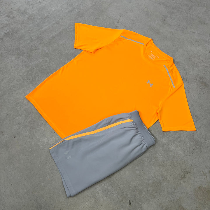 Under Armour Short Set Orange Grey