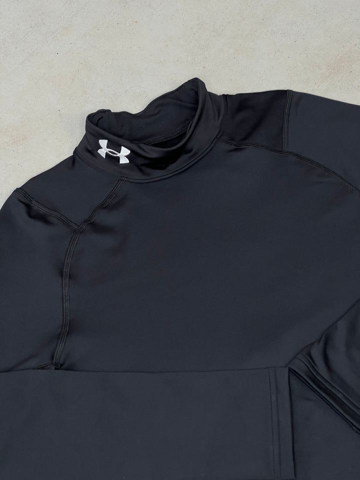 Under Armour ColdGear Fitted Mock Black White