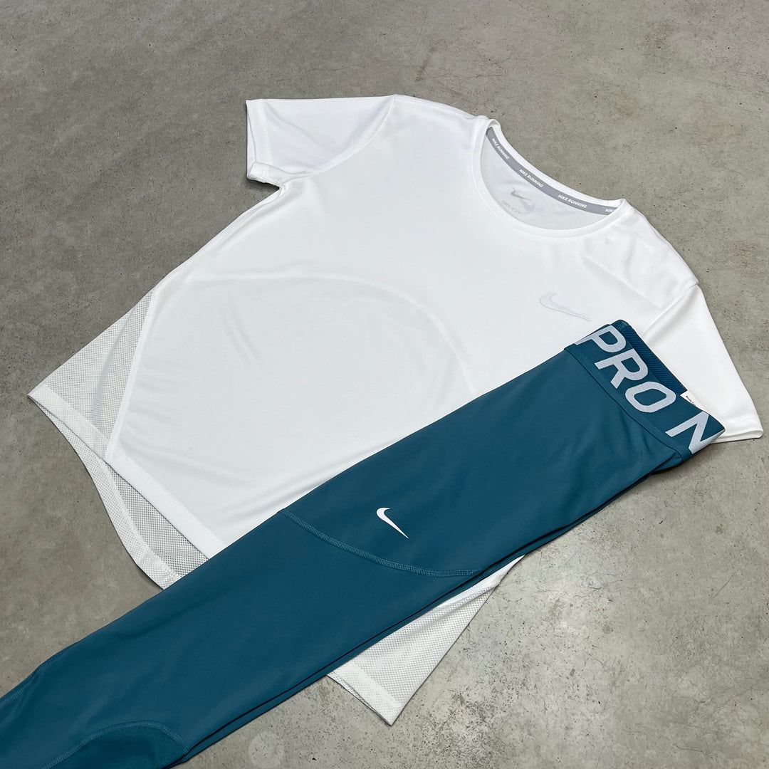 Nike T-Shirt Set White Petrol Women