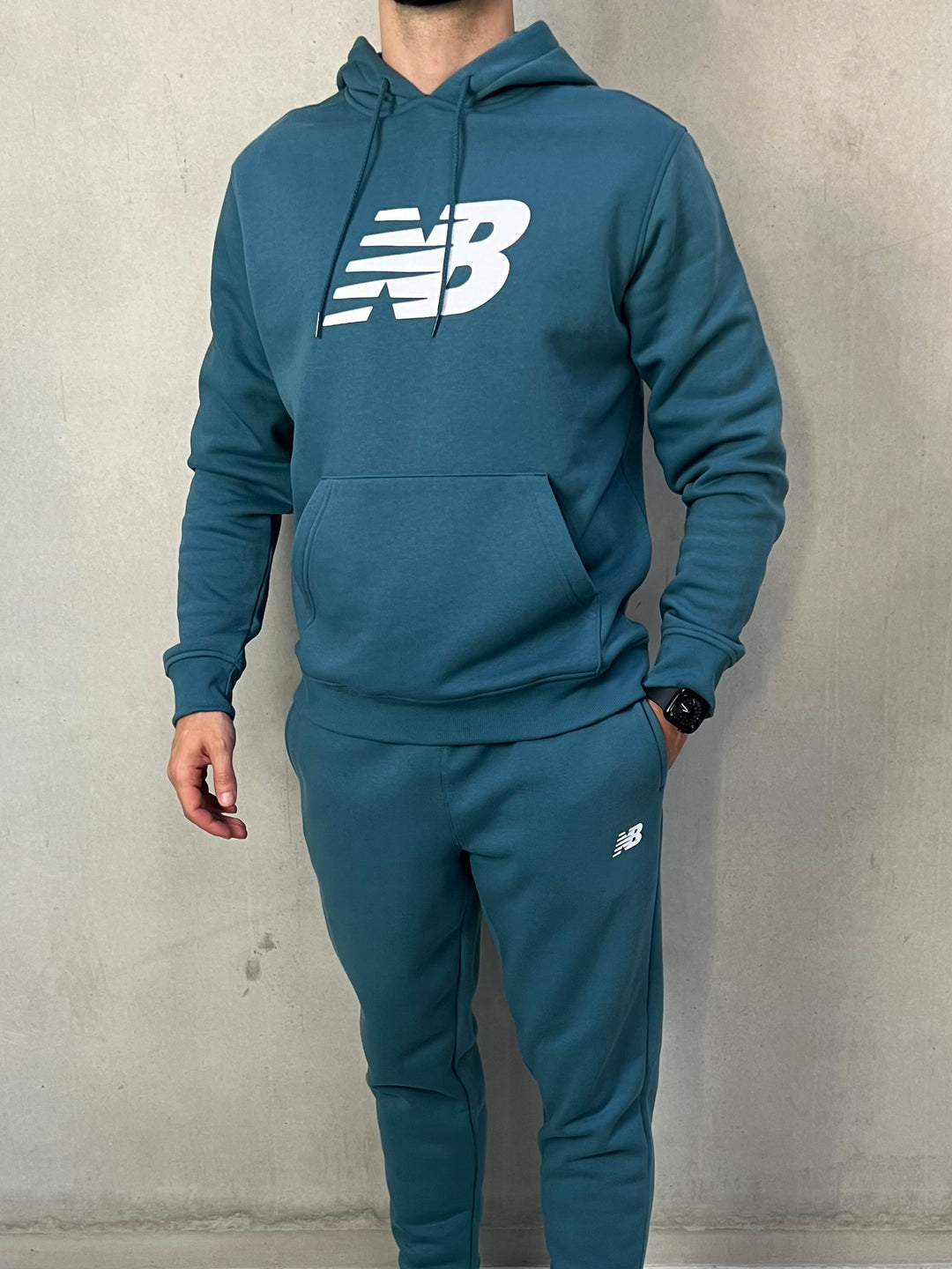 New Balance Fleece Hoodie Tracksuit Petrol