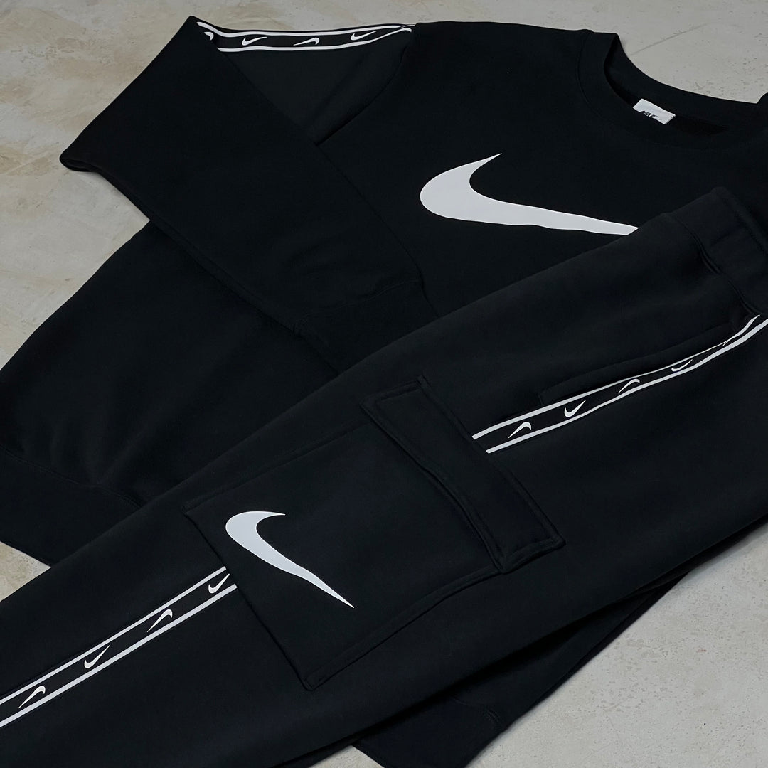 Nike Cargo Fleece Tracksuit Black