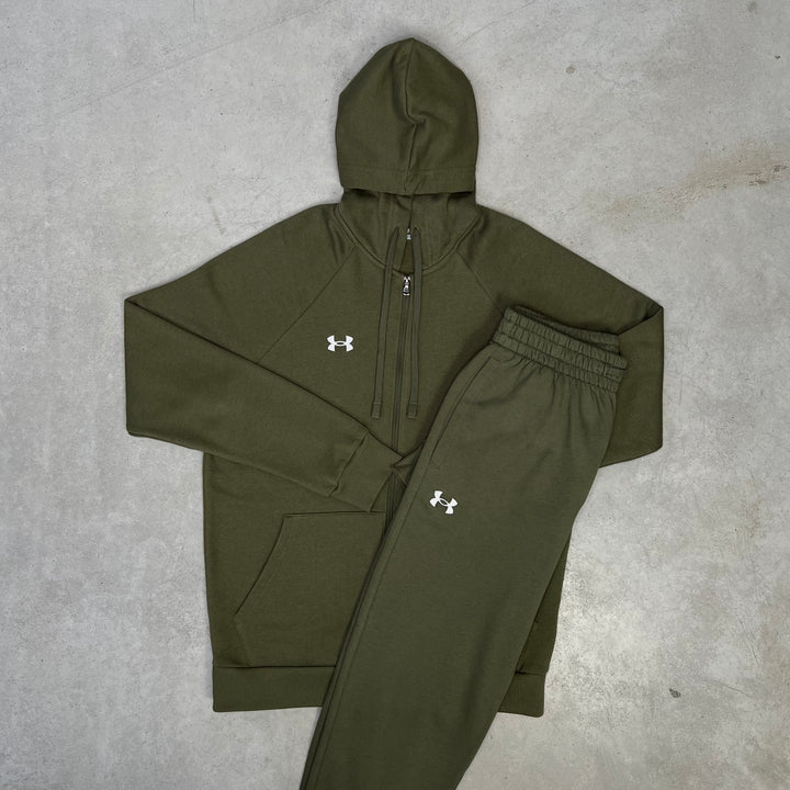 Under Armour Fleece Vest Tracksuit Khaki