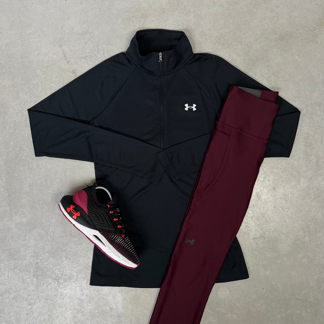 Under Armour Half-Zip Set Black Bordeaux Women