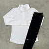 Under Armour Half-Zip Set White Black Women