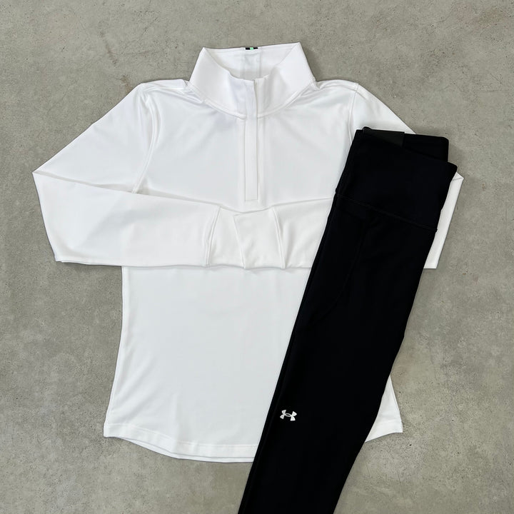 Under Armour Half-Zip Set White Black Women