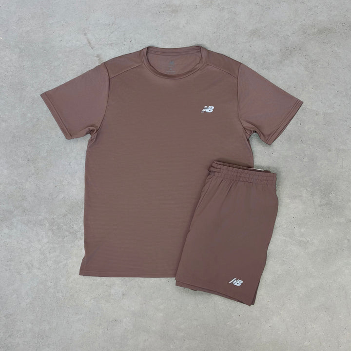 New Balance Short Set Earth Brown