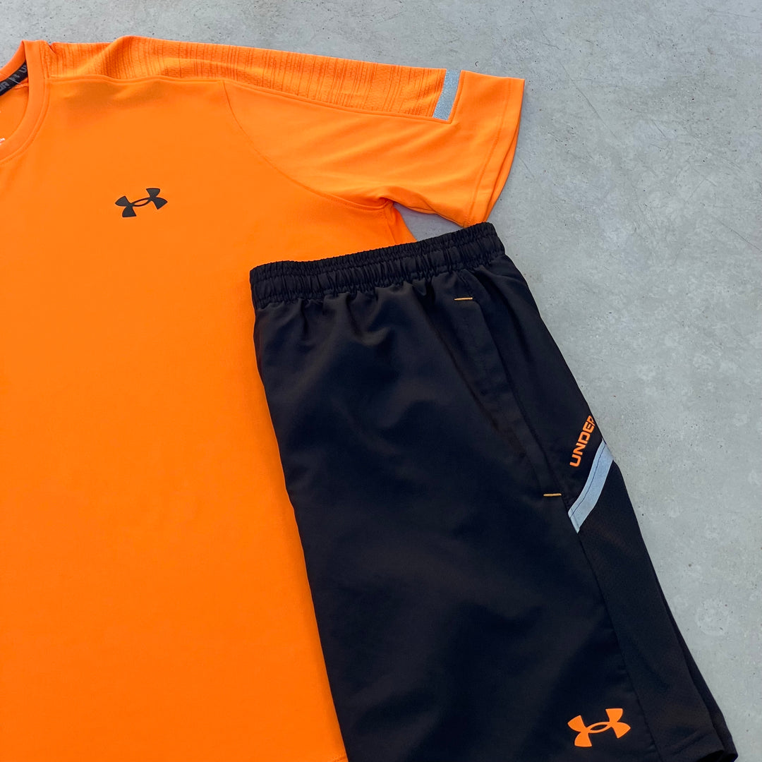 Under Armour Short Set Black Orange