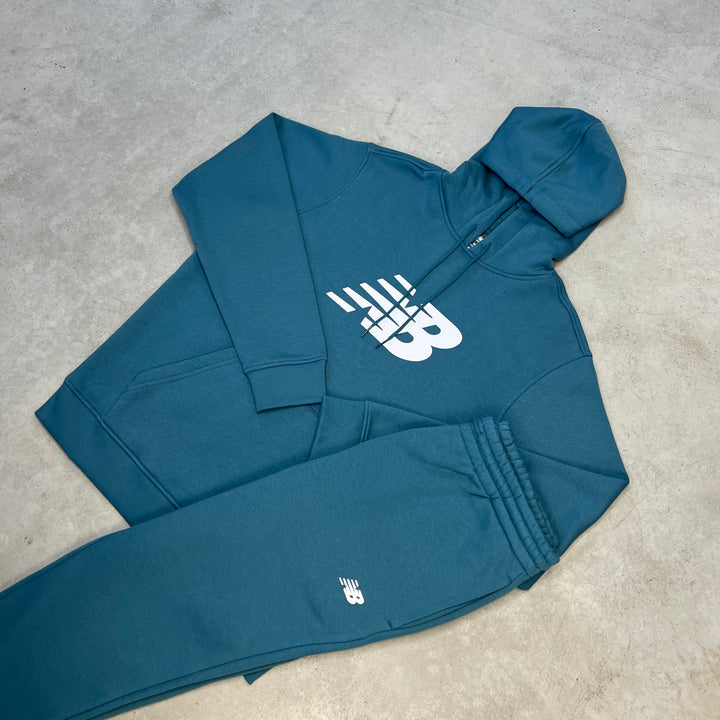 New Balance Fleece Hoodie Tracksuit Petrol